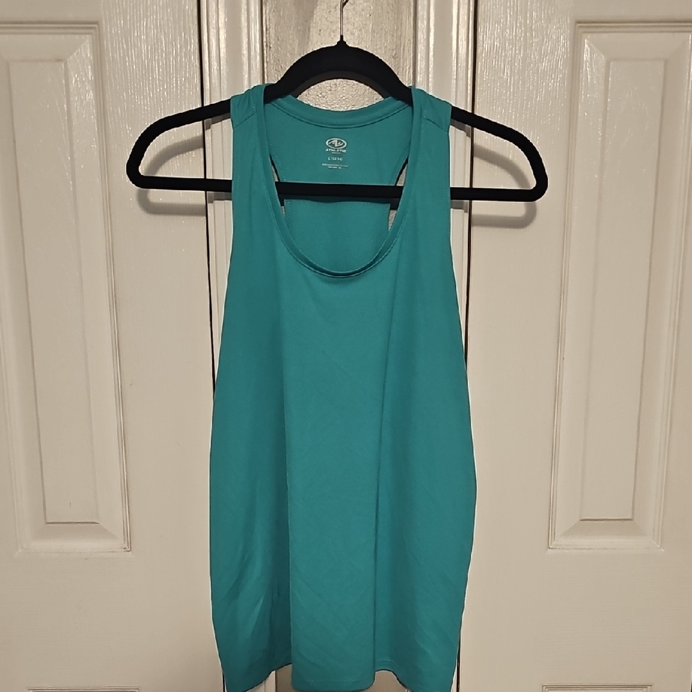 Athletic Works Blue Sleeveless Relaxed Tank Top